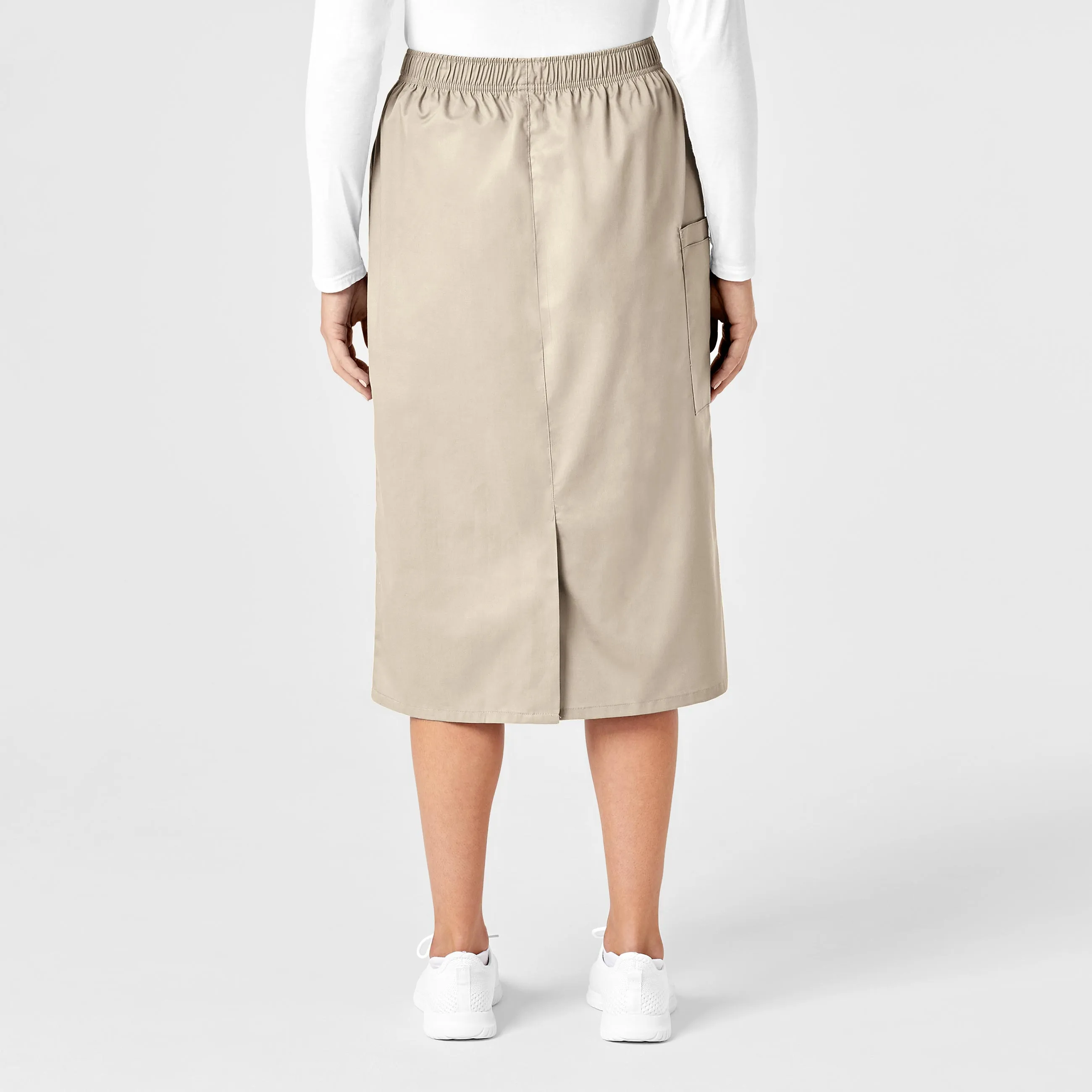 WonderWORK Women's Pull On Cargo Scrub Skirt - Khaki