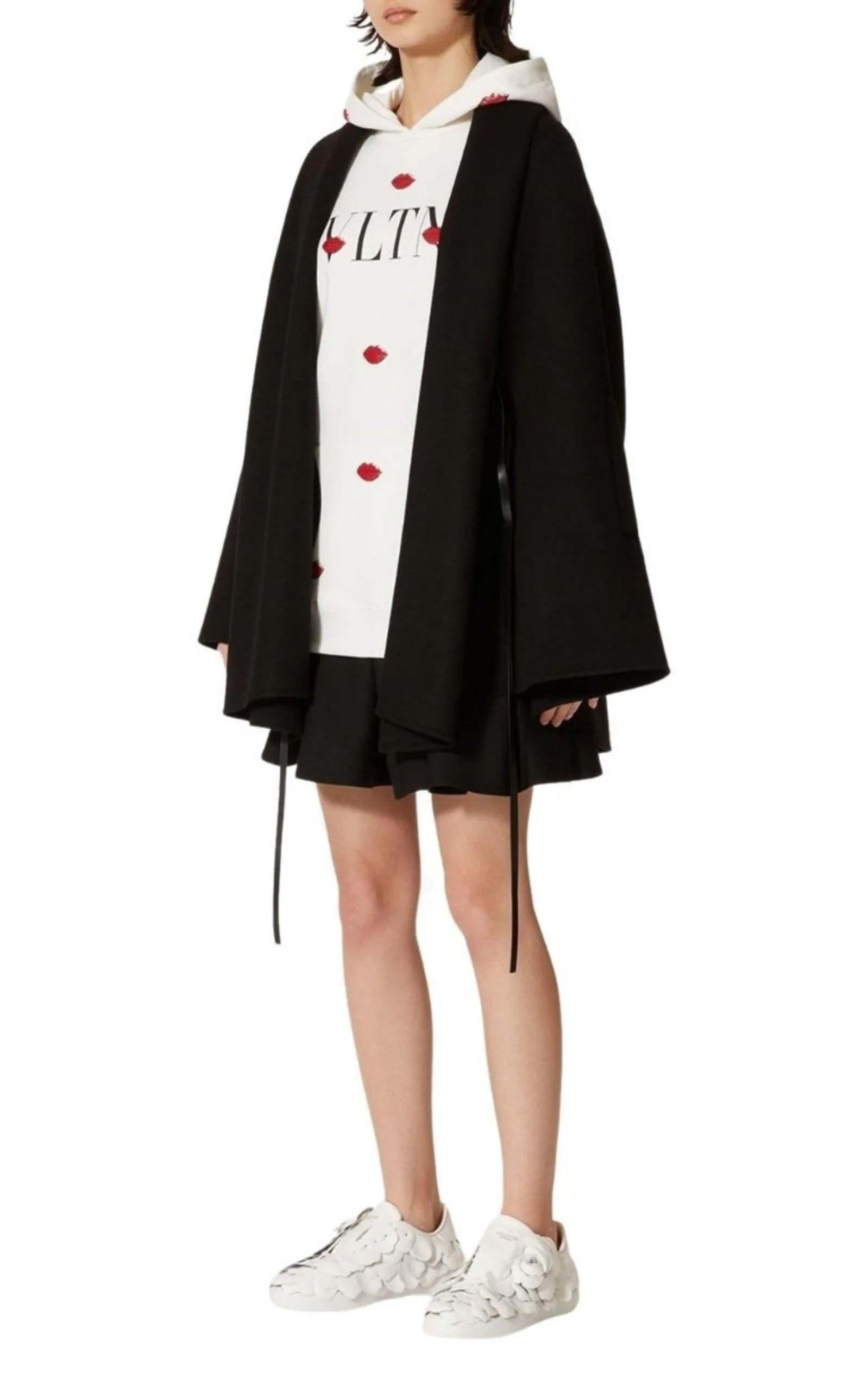 Wool-Cashmere Cape Coat