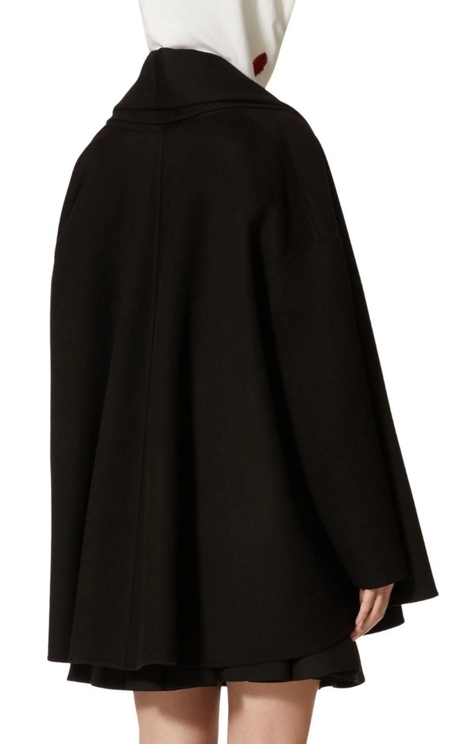 Wool-Cashmere Cape Coat