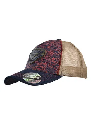 Wrangler Boys ToughEnough Trucker Cap - Denim/Red