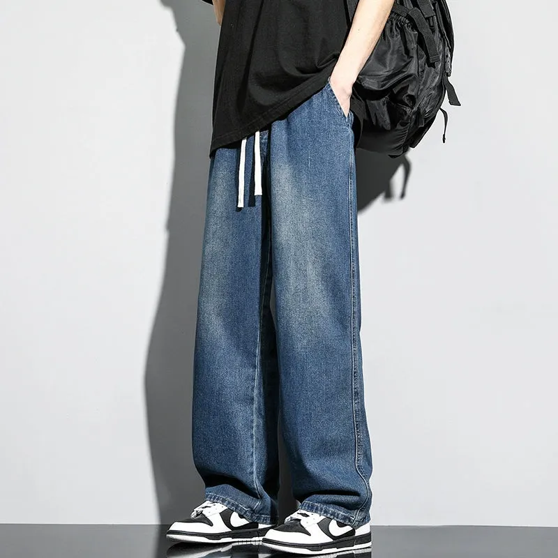 Xituodai Black Summer Thin American Boys Straight-leg Denim