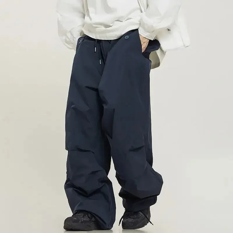 Xituodai  Parachute Pants Sport Men Baggy American Street Cargo Wide Leg Trousers Male Tracksuit Hip Hop Loose Casual Oversize